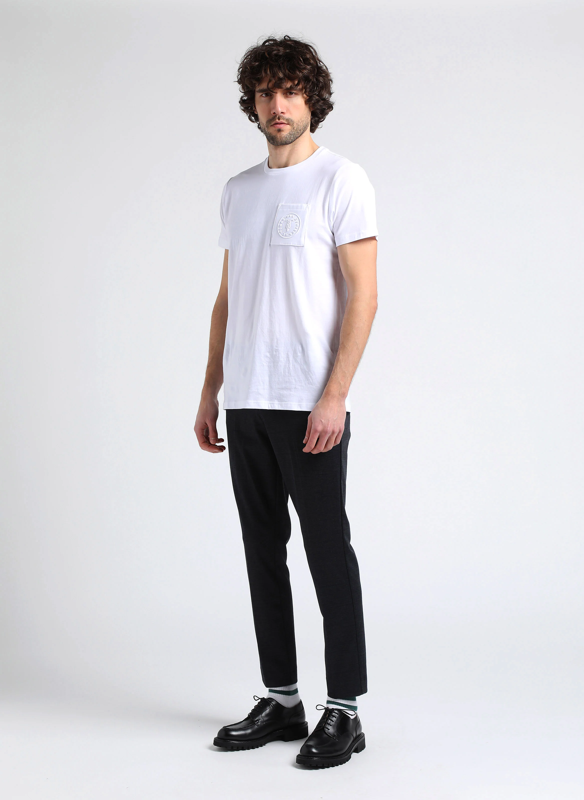 PAIA - Tee-shirt à col rond avec logo contrasté en coton| Blanc