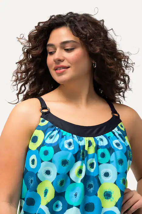 Tankini, Kreise, Softcups, Träger verstellbar, recycelt, marine