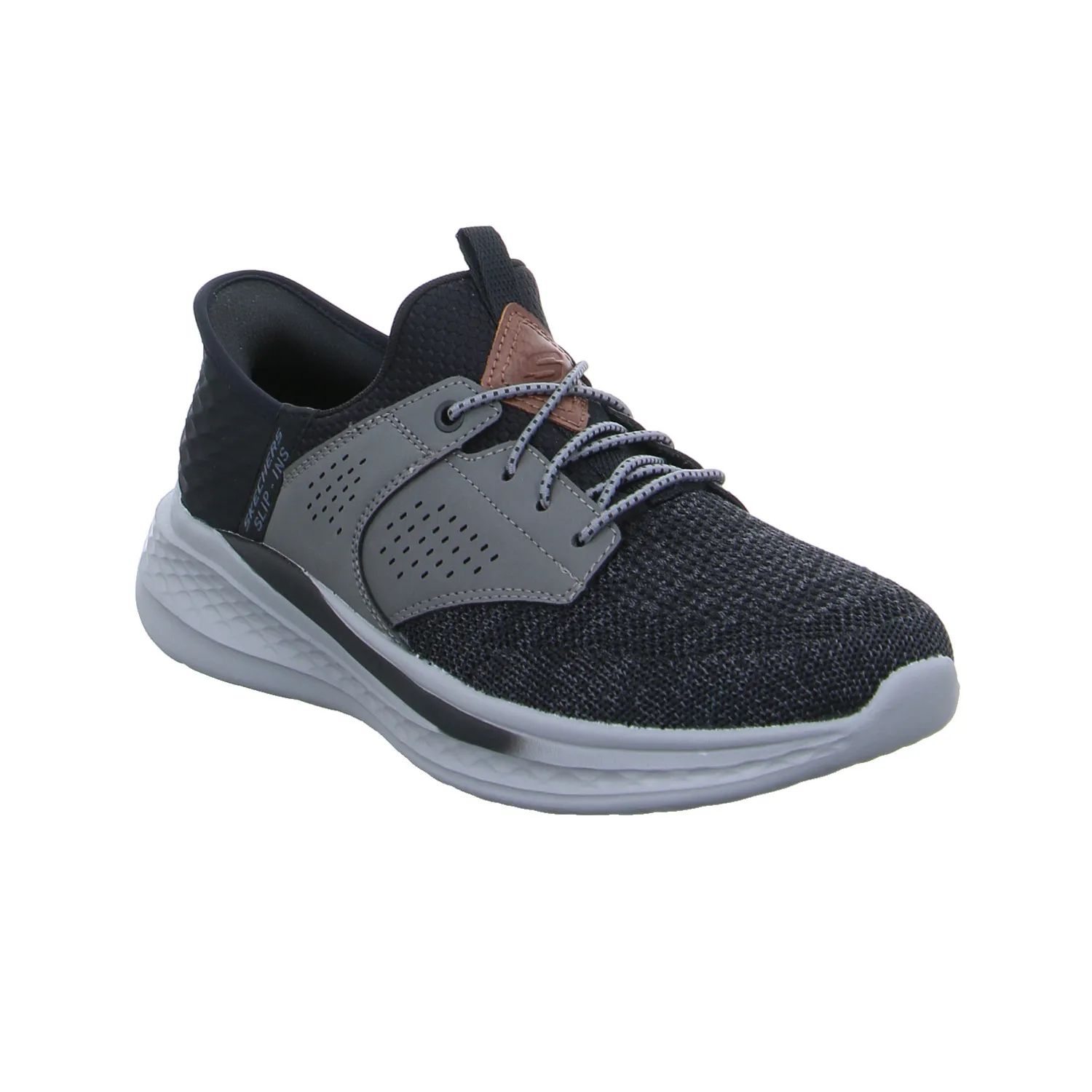 SKECHERS Halbschuhe Sneaker Stoff Dunkelbraun Synthetik