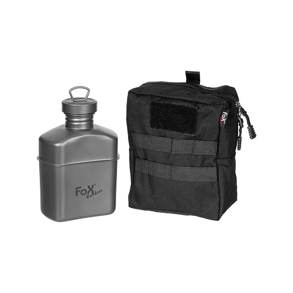 Fox Outdoor -  Trinkflasche Titan 1 L mit Tasche