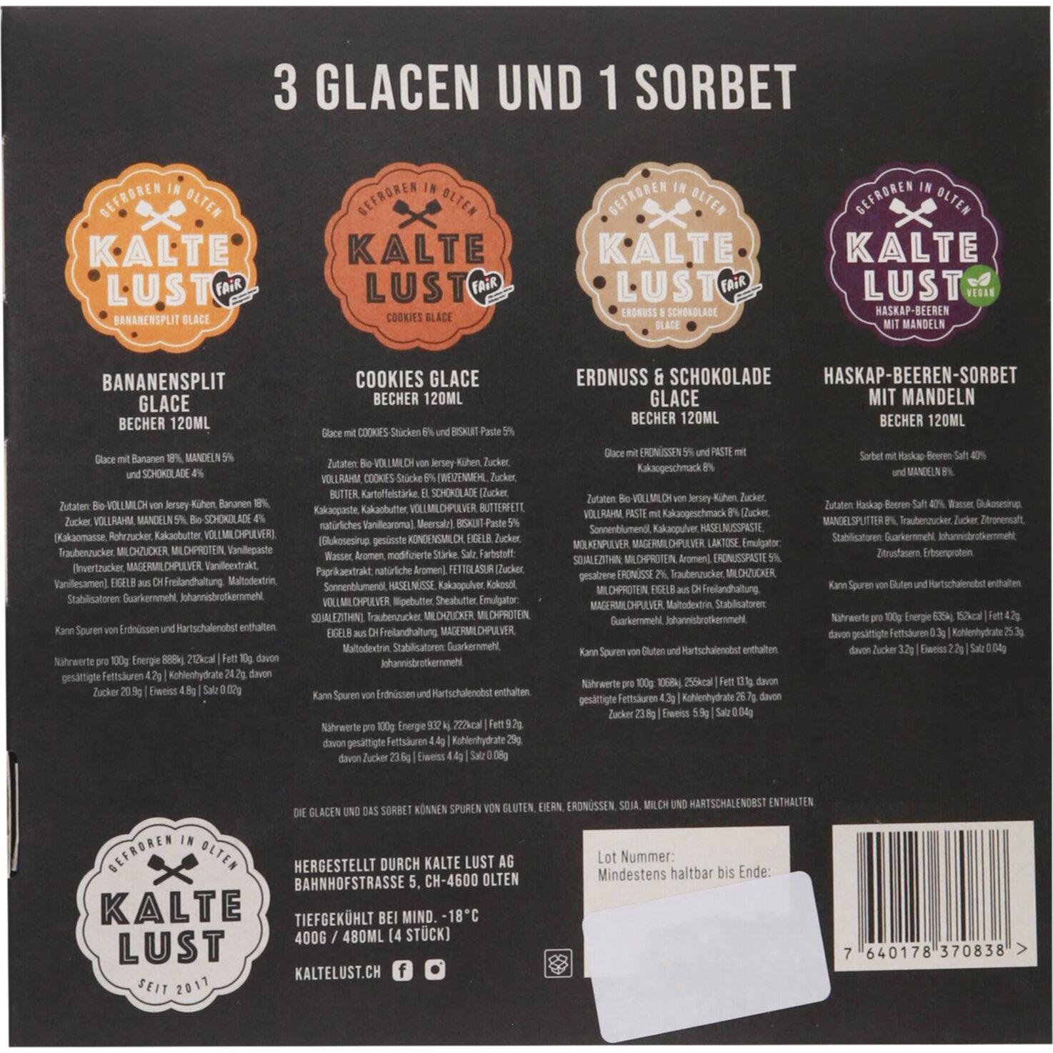Kalte Lust Glace 4er Mix