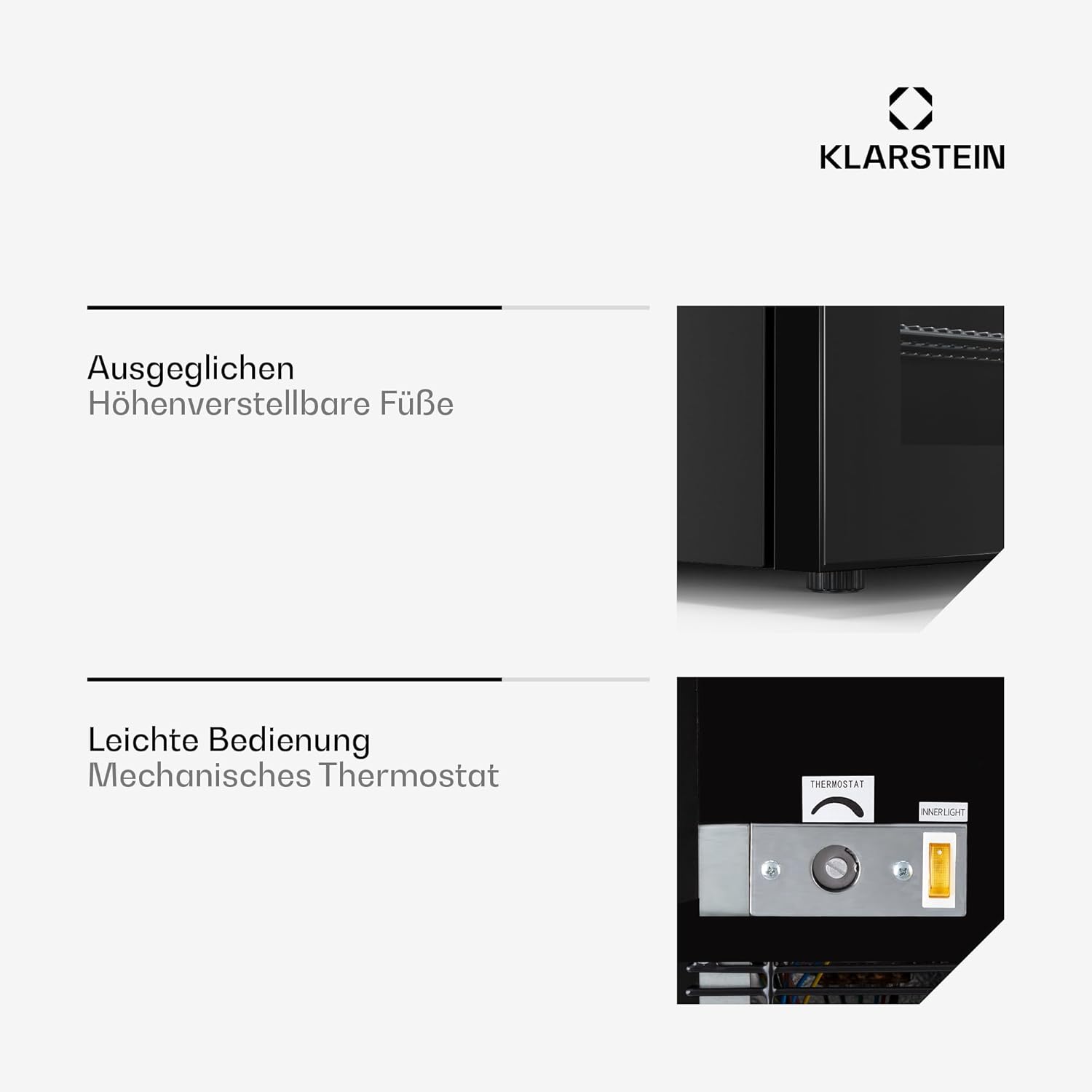 Klarstein IceAge 88 Mini Gefrierschrank, 88 L, Einstellbare Temperatur 0 bis -18 °C, Energieeffizient, LED-Innenbeleuchtung, 3 Einlegeböden, Kompakte Gefriertruhe, Kleine Design-Gefriertruhe, Schwarz
