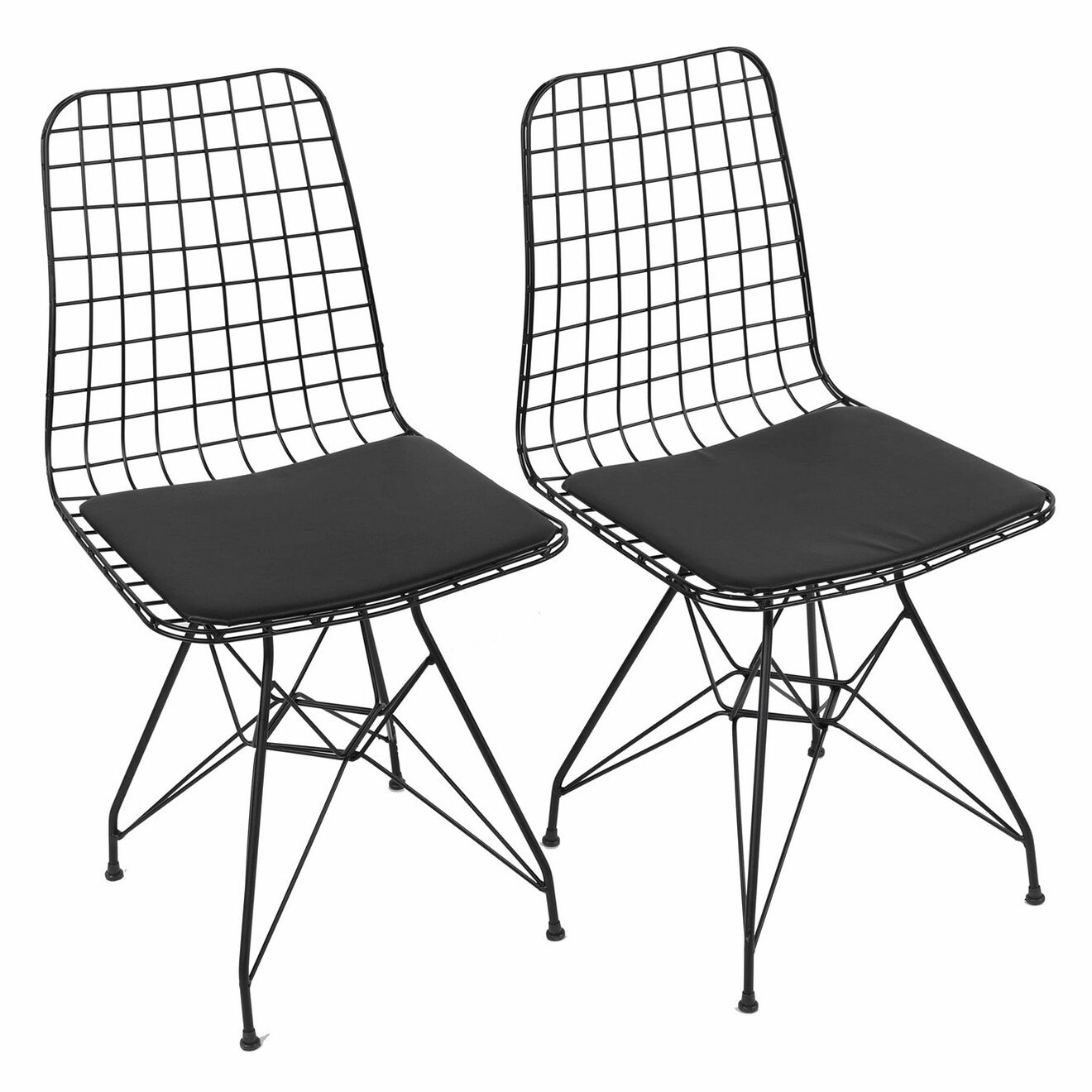 Homitis 2 Chaises Li noires - 53x80x51 cm