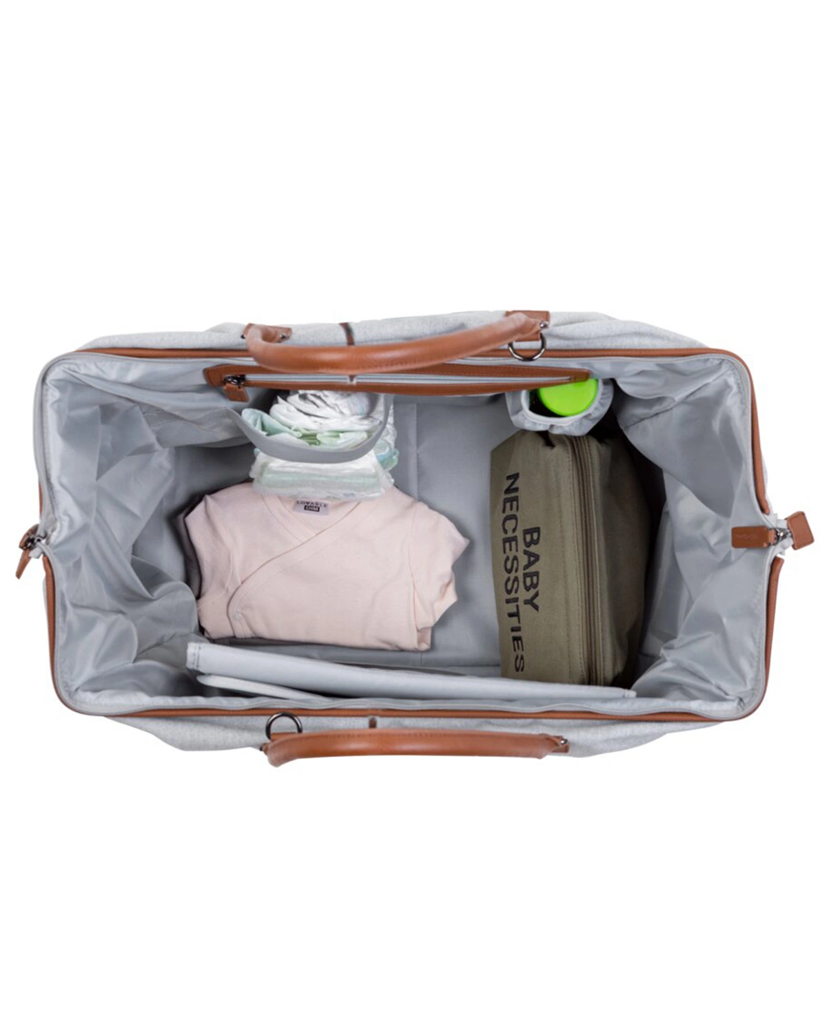 Wickeltasche MOMMY BAG (55x30x40) in canvas grau