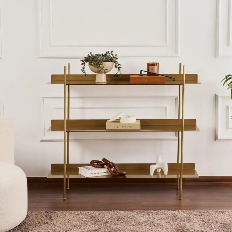 CALICOSY - Rek PIPER - Gouden - 106x120x34 cm