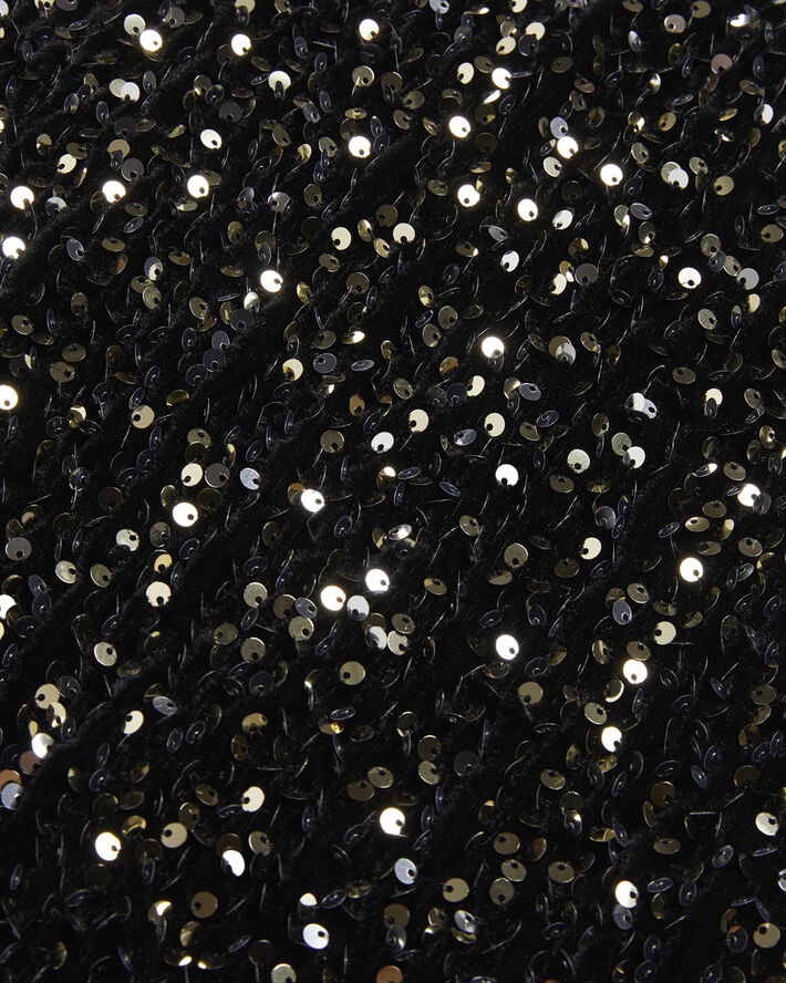 Ted Baker AUDRIYY Velvet Sequin Tee Dress Black