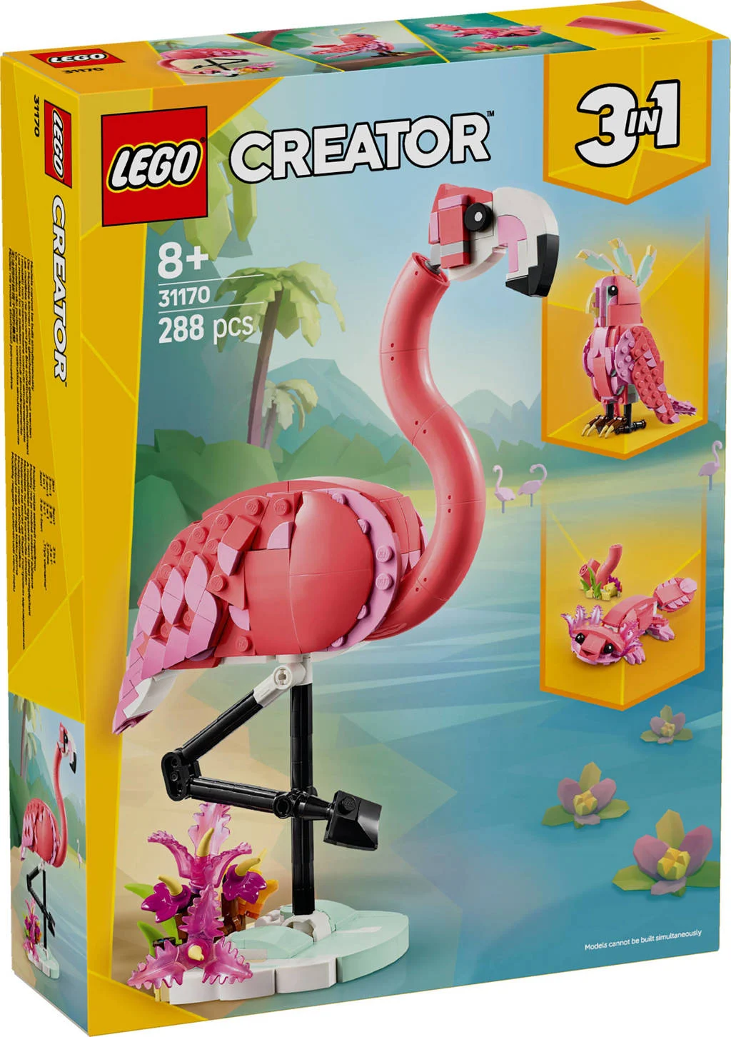 3in1 Wilde dieren: roze flamingo set 31170