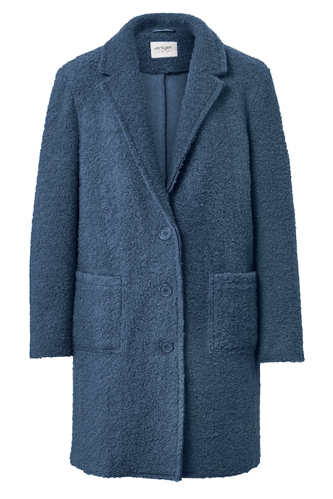 Kurzmantel, Straight Fit, Bouclé, Revers, Langarm