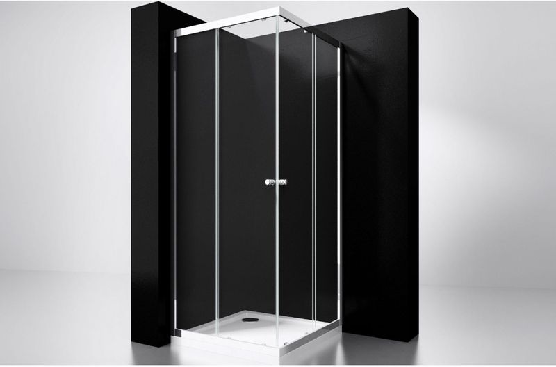Best Design - Douche Hoekinstap - Aluminium - Helder Veiligheidsglas
