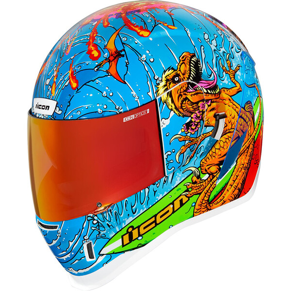 Icon - Casque Airform Dino Fury™ Bleu / Multicolore