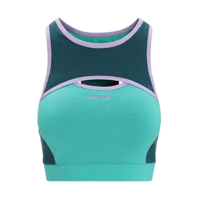 Icebreaker ZoneKnit Sports Bra Women Fresh/Green Glory