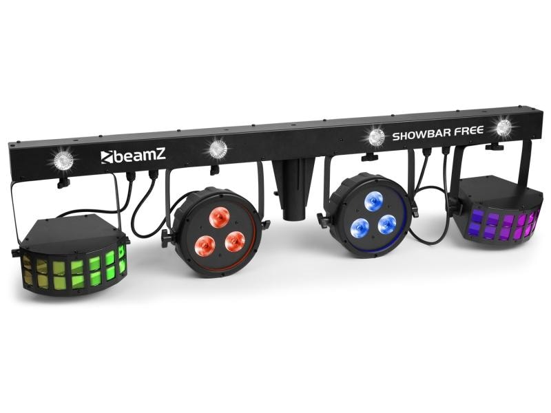 BeamZ Lichtset ShowBar Free Bar mit 2x PAR, 2x Derby und 4x Strobe