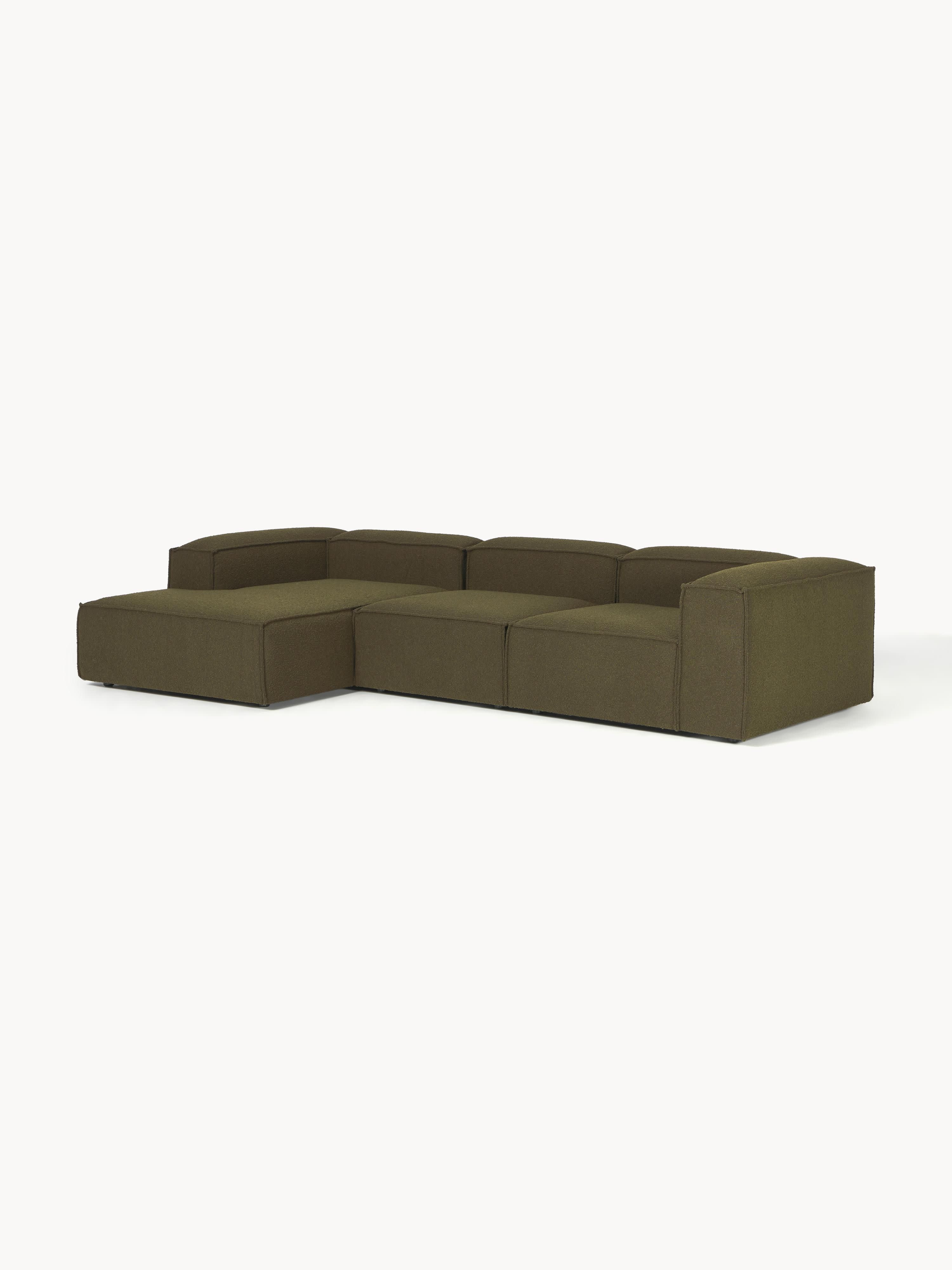 Bouclé modulaire hoekbank Lennon (4-zits)