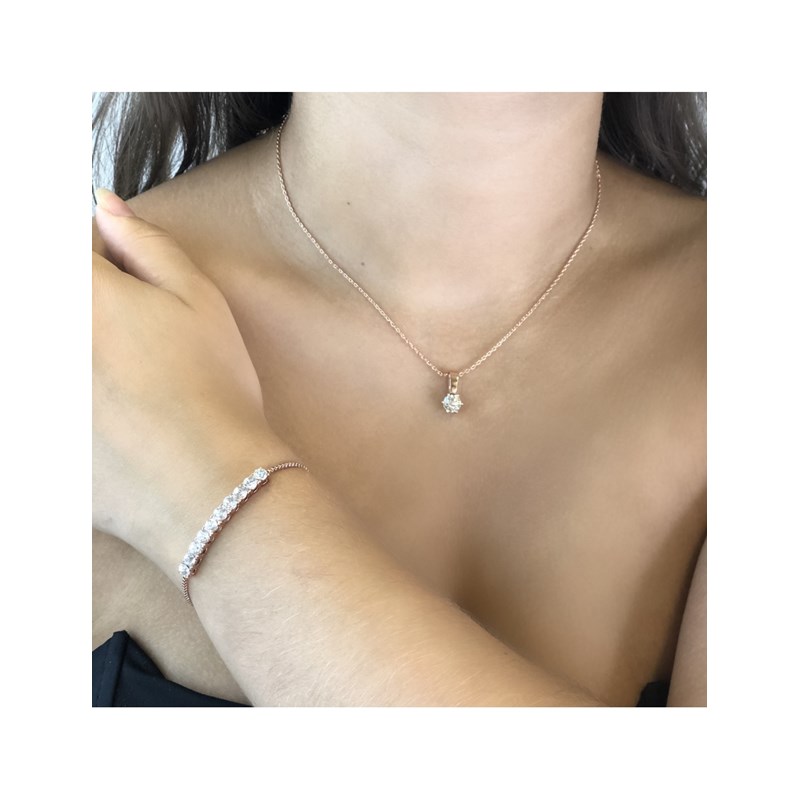 Parure Crystal Mia Birth Stone - Or Rosé et Cristal