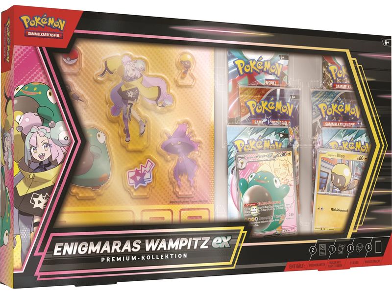 The Pokémon Company Enigmaras Wampitz EX Premium Kollektion Spielen Sie mit Enigmara, der Arenaleiterin von Fermanca City