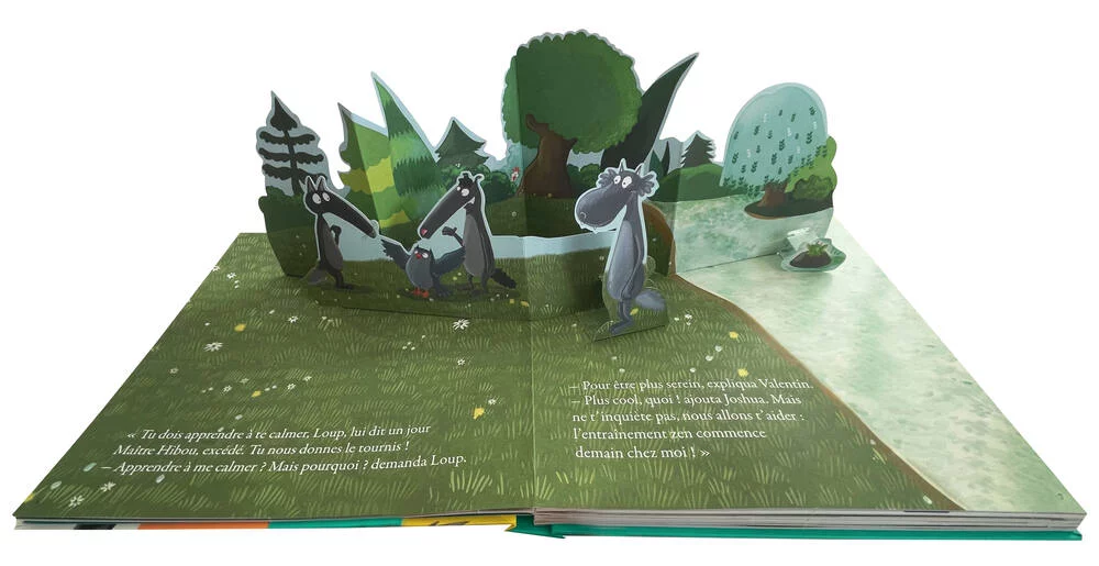 LE LOUP - LIVRE LE LOUP  QUI APPRIVOISAIT SES EMOTIONS - EN POP UP