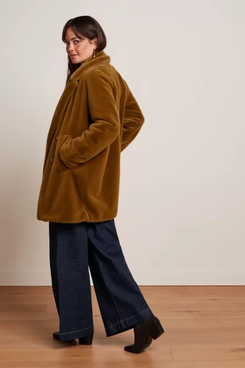 King Louie Amelie Phoenix jas in goud bruin