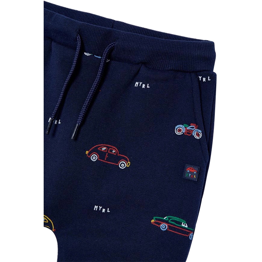Mayoral Sweathose Auto bedruckt blau