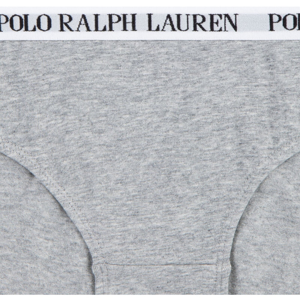 Køb Polo Ralph Lauren White/Polo Black Solid 3 Pack Bikini