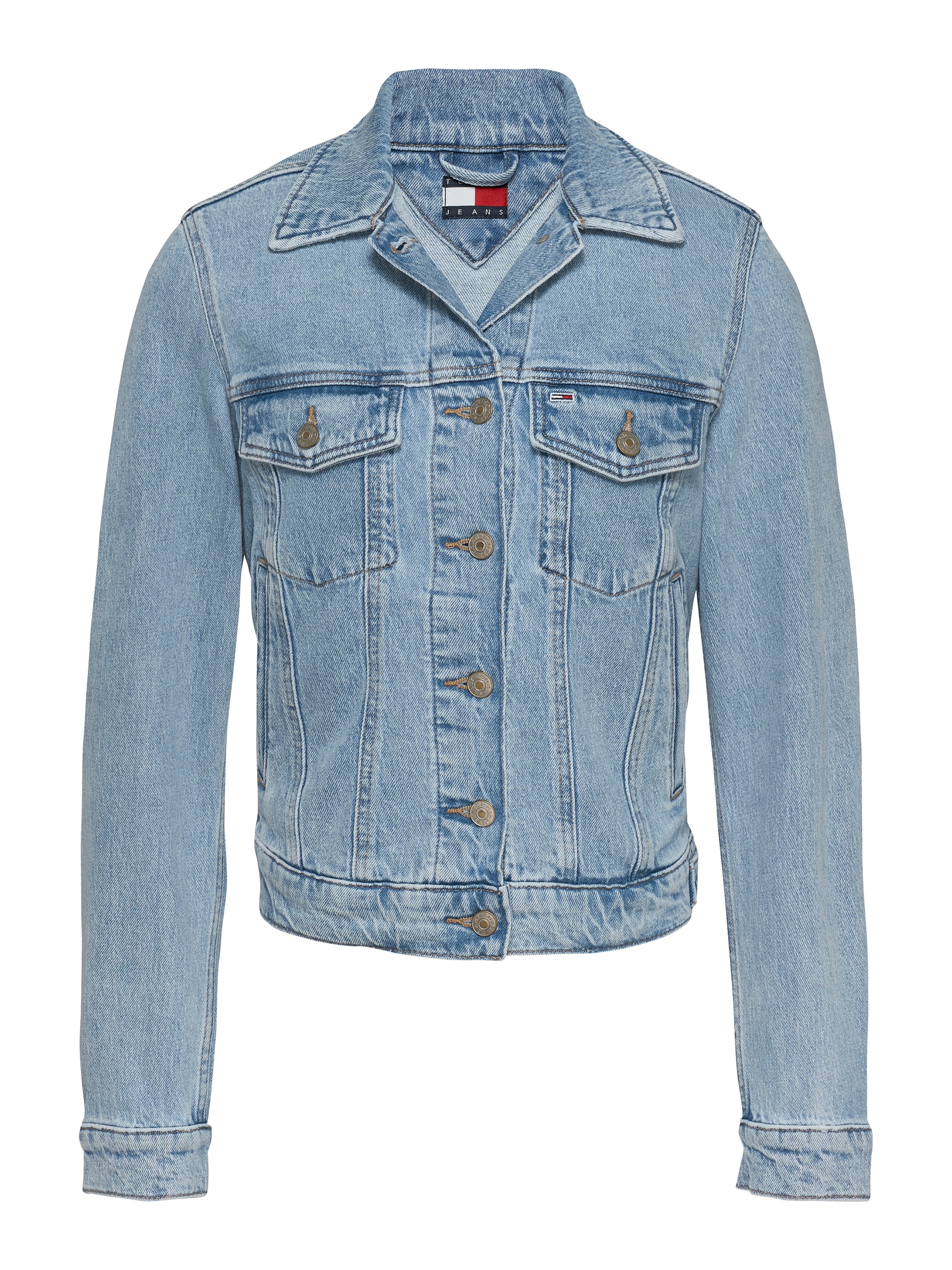 Tommy Jeans Jeansjacke »CLASSIC TRUCKER JACKET BI8110« mit Brusttaschen, Logo-Badge