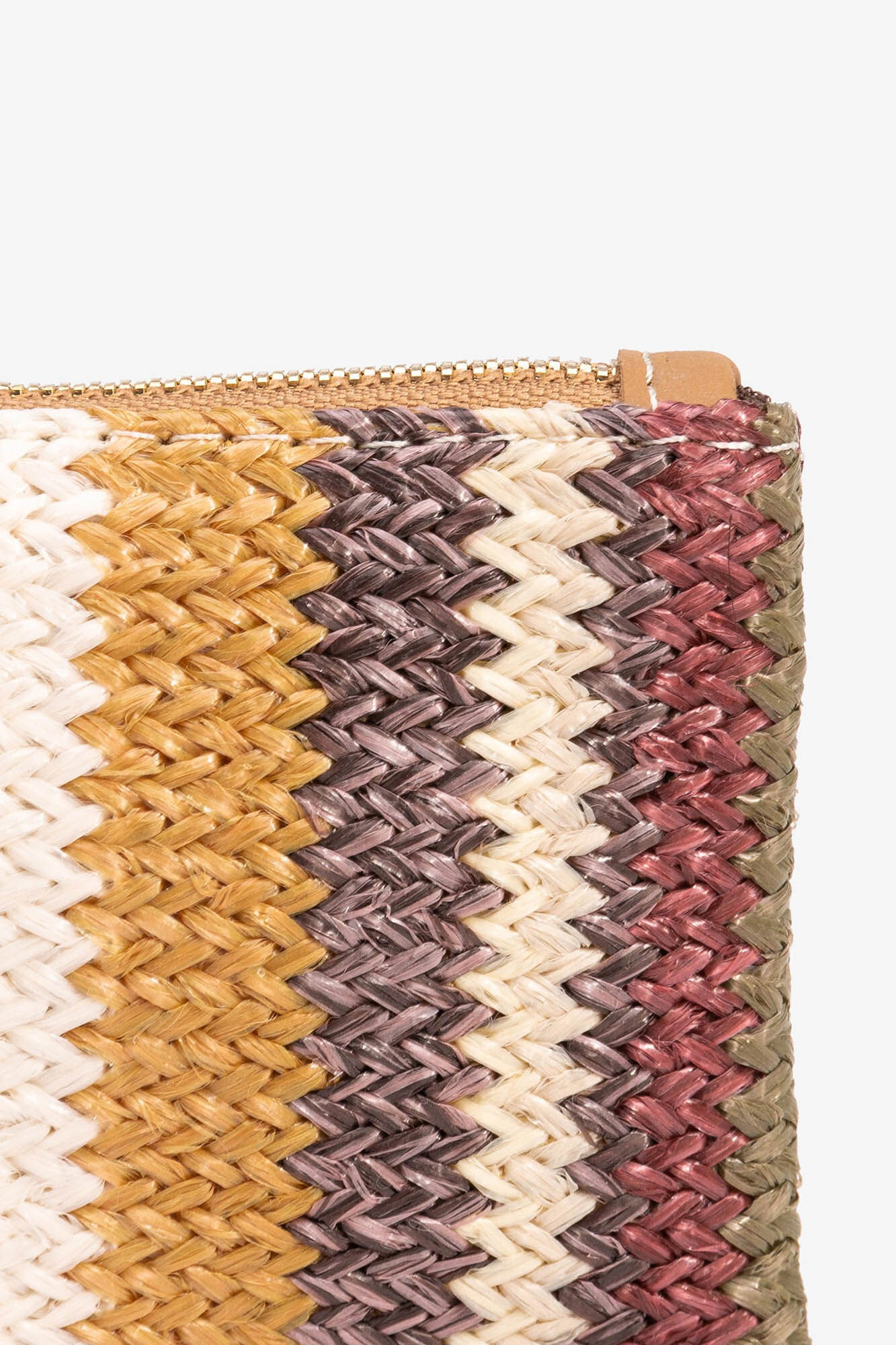 Bolso com efeito de palha multicolorida - Amarelo