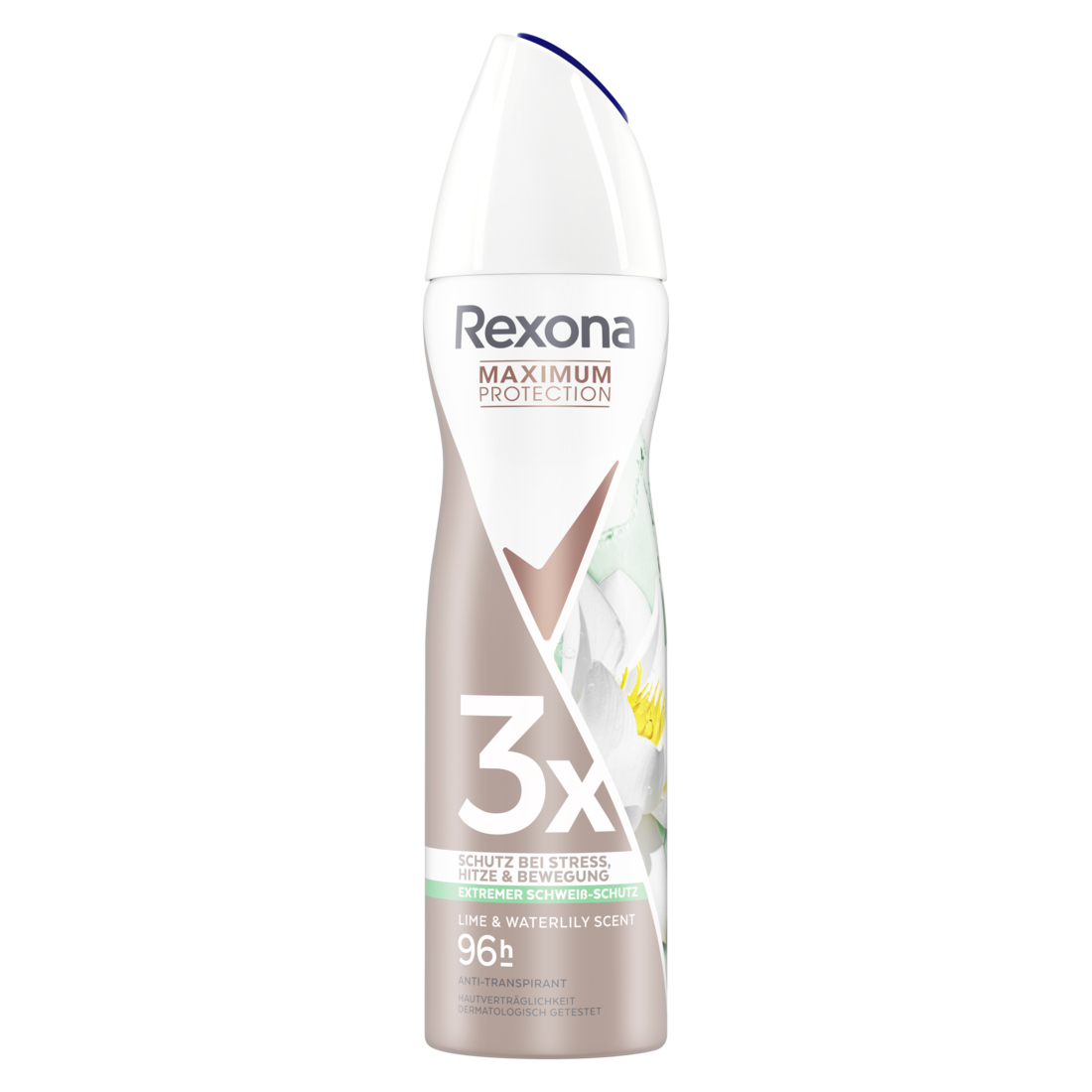 Rexona Women Anti-Transpirant Maximum Protection Deodorant<br>150 ml, Aerosol Spray, Spray, Lime & Waterlily