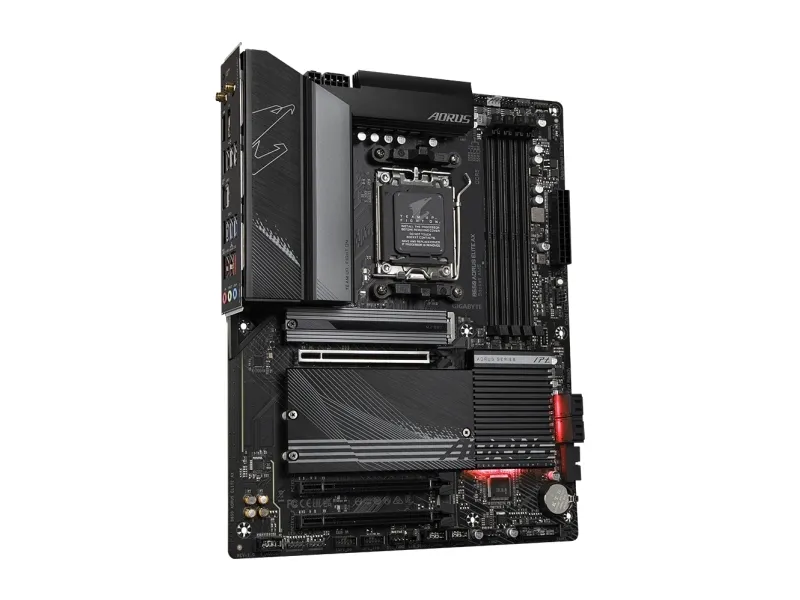 [OUTLET] - Gigabyte B650 AORUS ELITE AX - Bundkort - ATX - Socket AM5 - AMD B650 Chipset - USB 3.2 Gen 2, USB 3.2 Gen 1, USB-C 3.2 Gen2, USB-C 3.2 Gen 2x2 - 2.5 Gigabit LAN, Wi-Fi 6, Bluetooth - onboard grafik (CPU påkrævet) - HD Audio (8-kanaler)