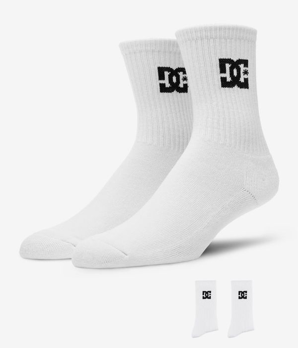 DC Crew Socken US 8-11 (snow white) 3er Pack