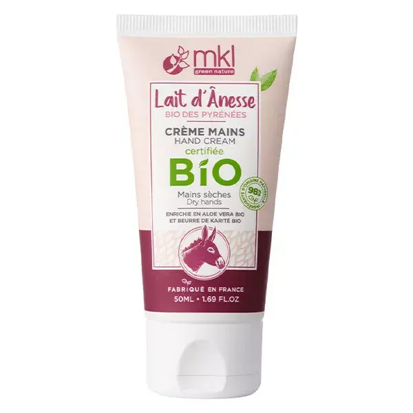Creme para as mãos MKL Green Nature com leite de burra orgânico, 50ml