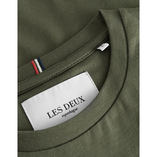 Les Deux Nørregaard T-shirt, Olive Night/Orange, XL