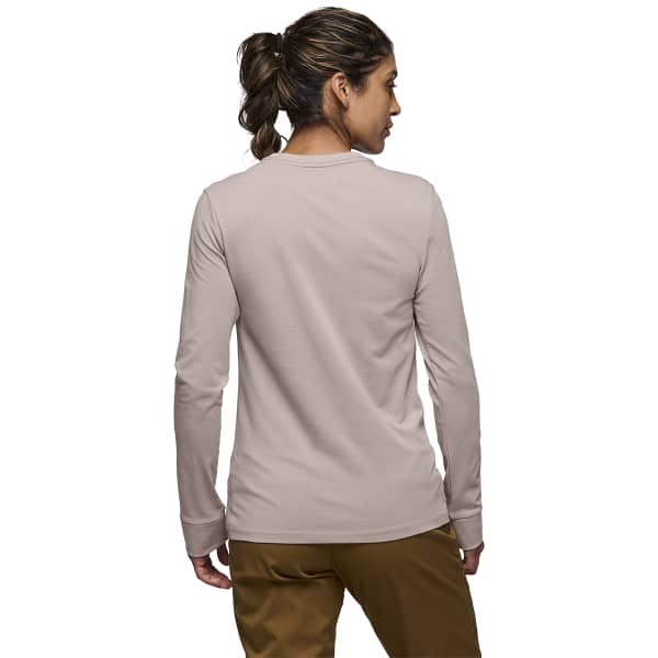 T-shirt escalade BLACK DIAMOND W HERITAGE WORDMARK LS TEE PALE MAUVE