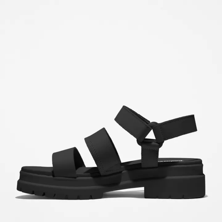 Sandale London Vibe à trois brides pour femme en noir