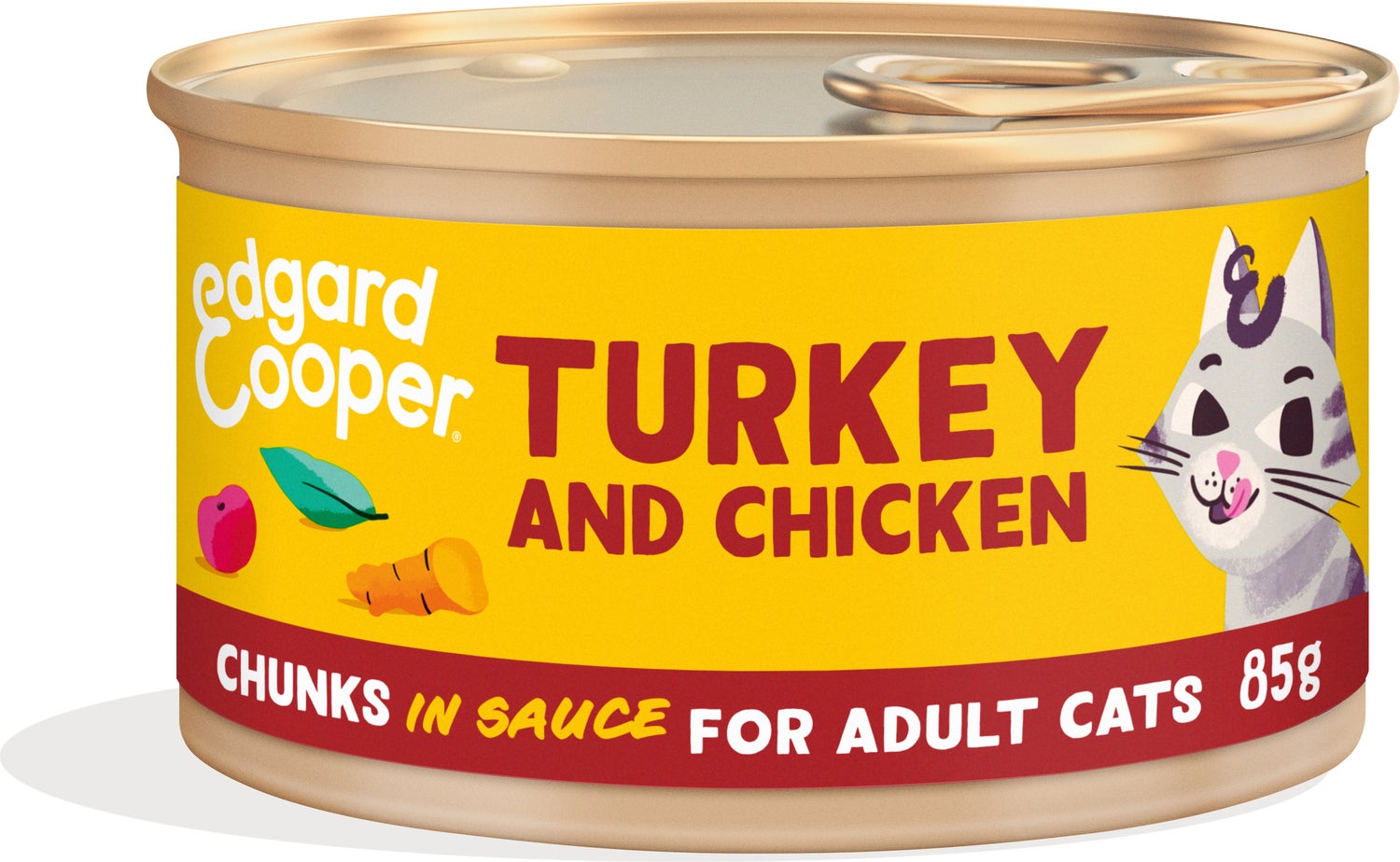 Edgard & Cooper kattenvoer chuncks in saus eend/kip adult 85 g
