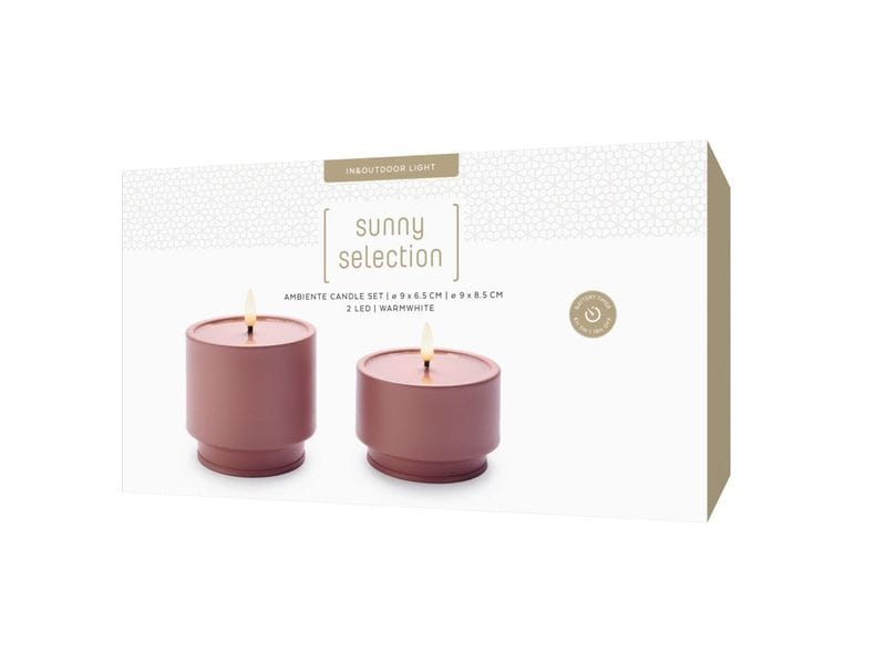 STT Ambiente Candle Set Mauve LED-Kerzen Set