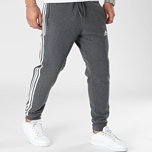 Pantalon Jogging A Bandes 3 Stripes IC9408 Gris Anthracite Chiné