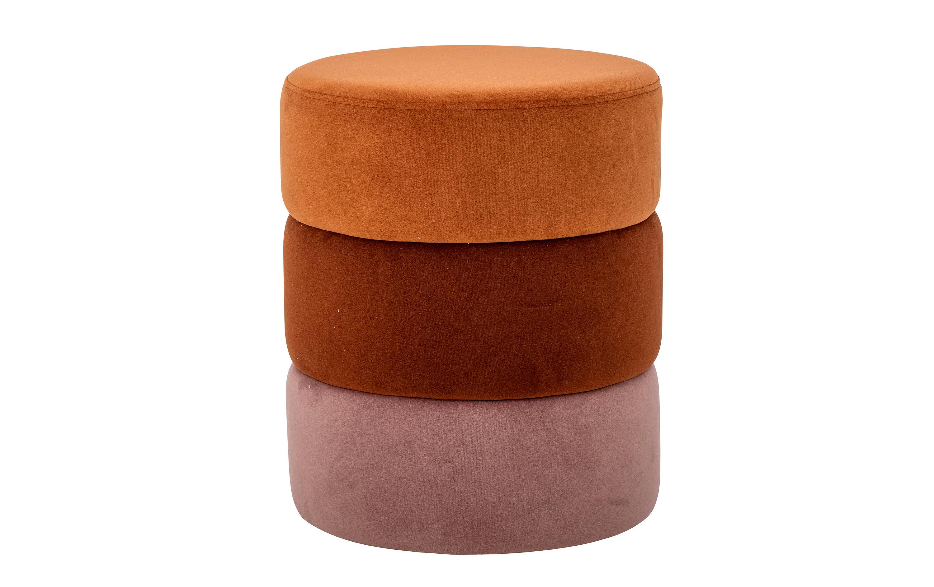 Pouf Bilbao 37 cm x 45 cm, Orange<br>Hocker