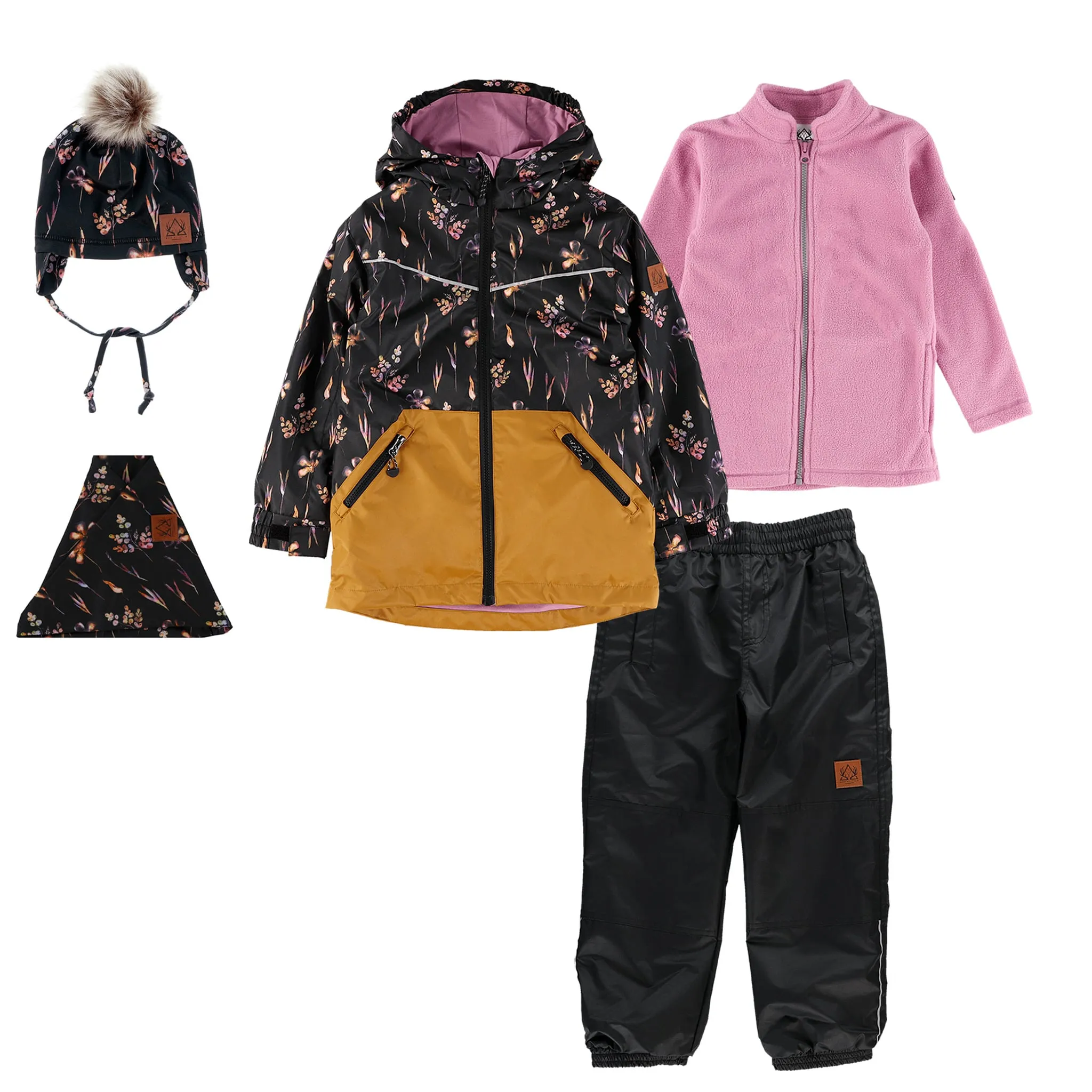 Deer Mountain Ensemble Extérieur 3-en-1 Anemones 2-6ans + Tuque + Cache-cou