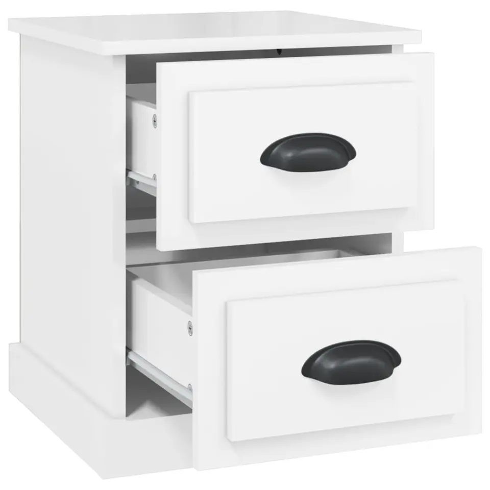 vidaXL - Nachtkastje - Wit - Bewerkt hout - 2 stuks