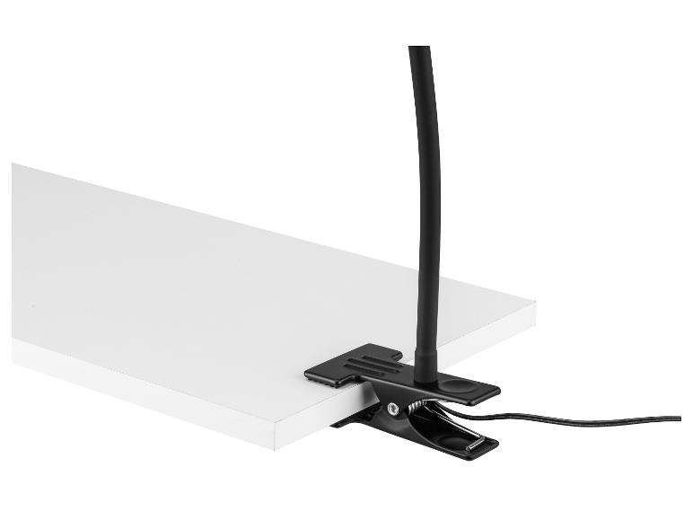 LED-klemlamp met flexibele metalen hals