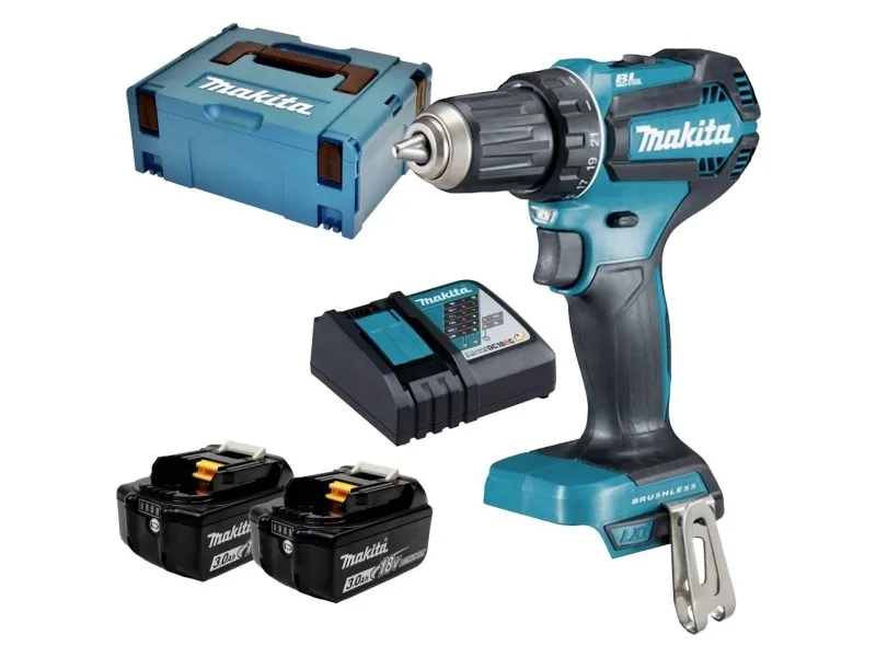Makita DDF485RTJ - Bor/driver - ledningfri - 2-hastigheders - nøgleløs borepatron 13 mm - 50 N·m - 2 batterier (5,00 ah)- 18 V