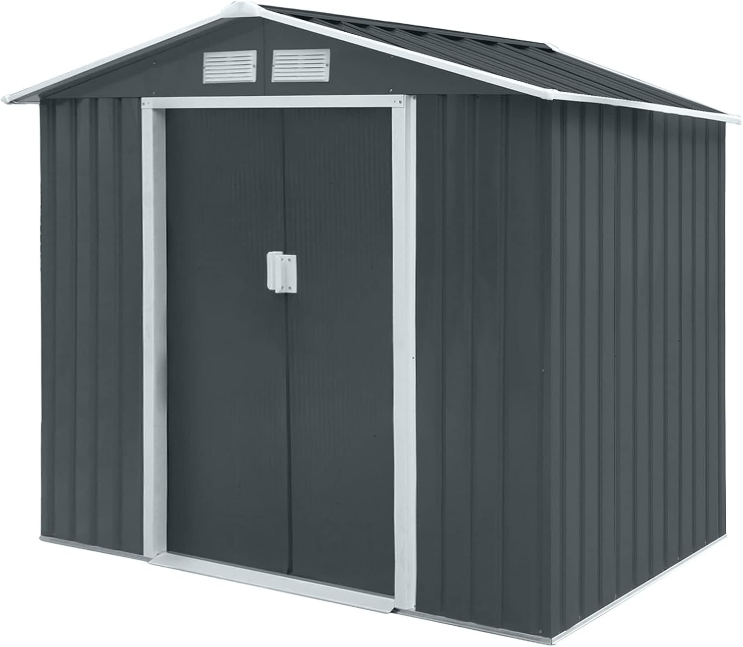 S100 XL Metall Gerätehaus Verschiedene Größen Geräteschuppen Garten Schuppen Gartenhaus Grau Anthrazit
