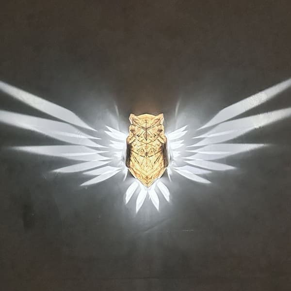 Owl wings lampe veggfeste LED lys med adapter