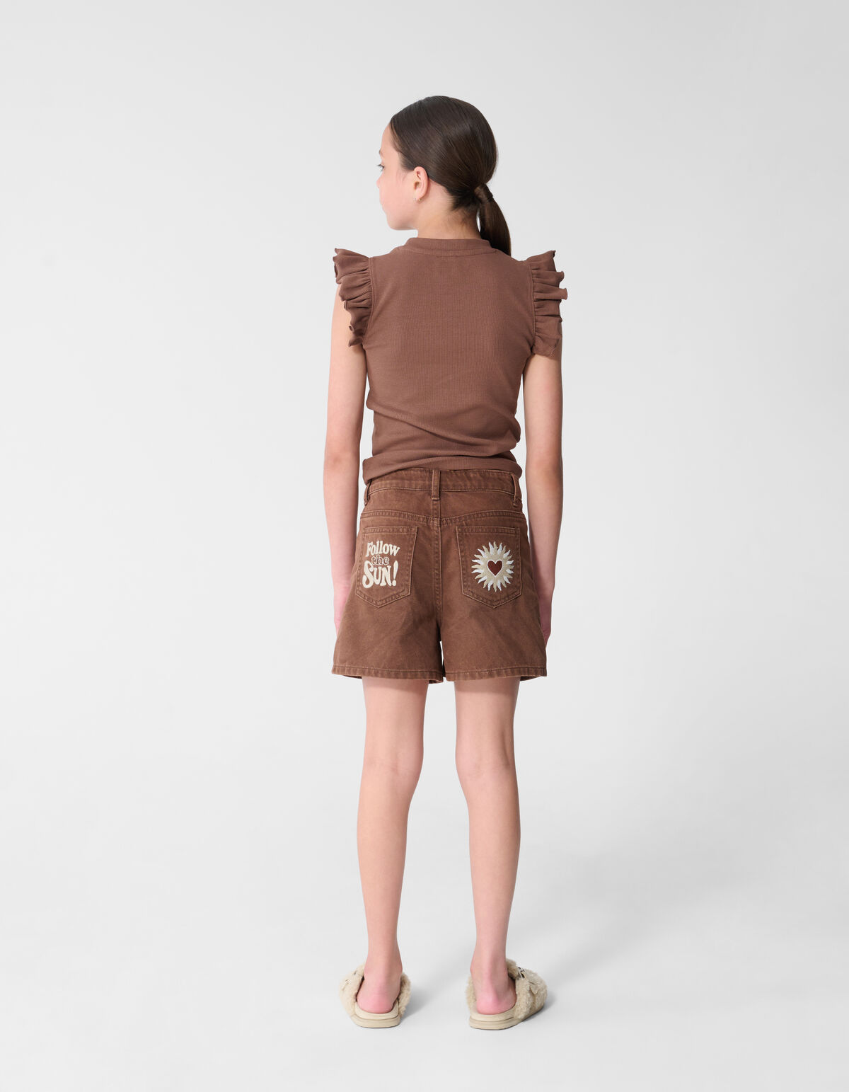 Matcha Ruffle Rib Top Bruin