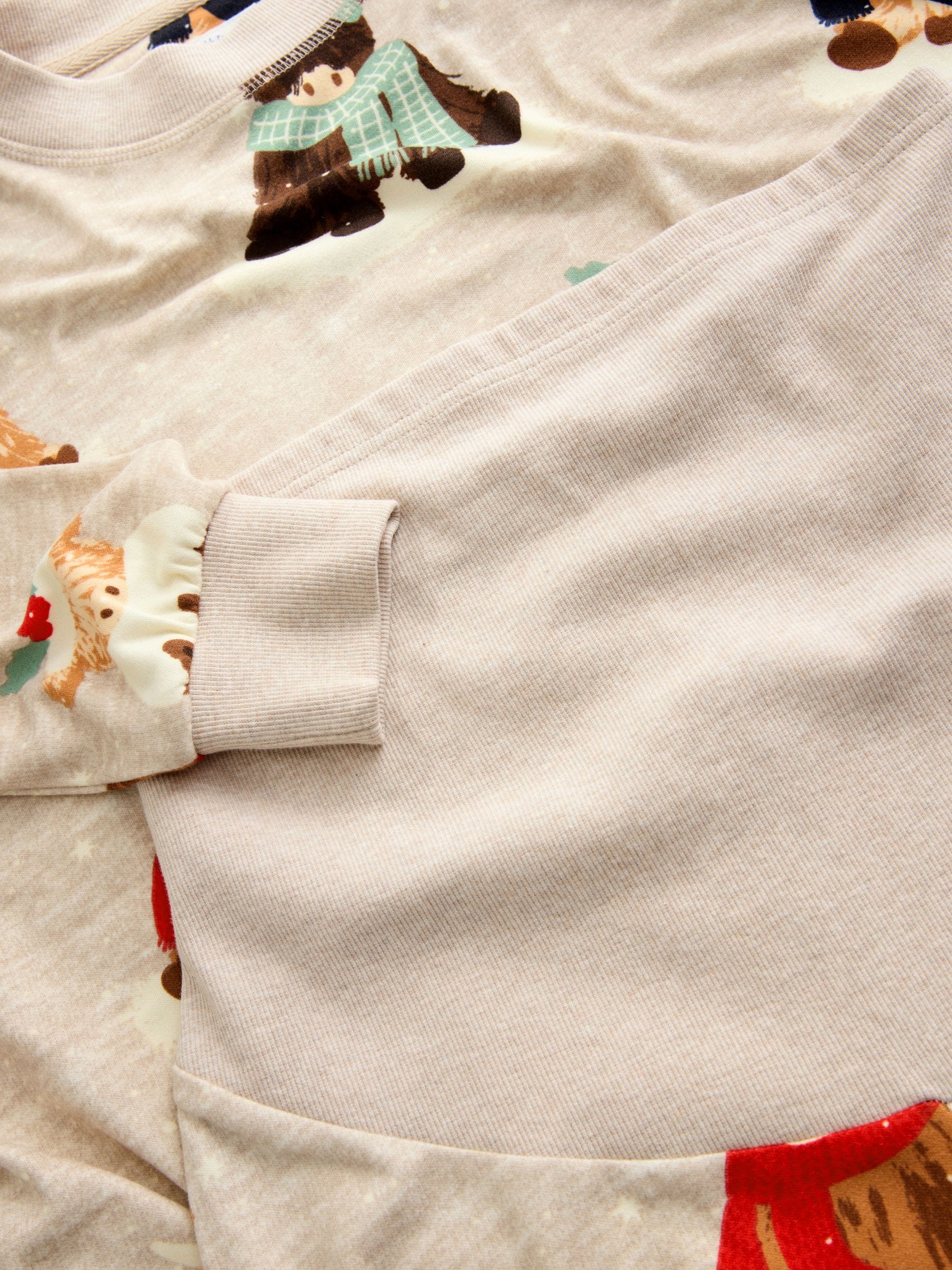 Havermout Hamish The Highland Cow - Zwangerschap Kerstmis gezellige lange mouwen Pyjama's voor het hele gezin