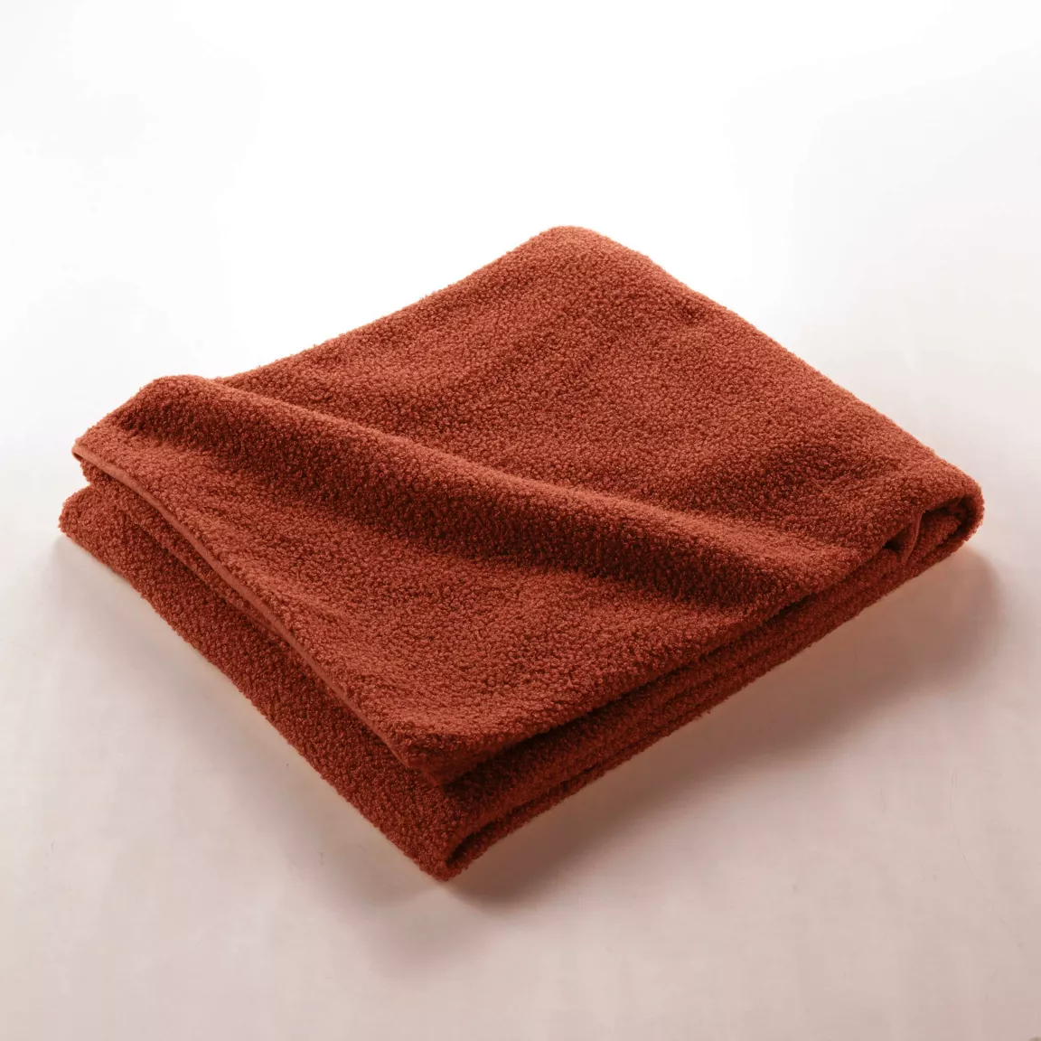 Plaid bouclette (125 x 150 cm) Wooly Terracotta