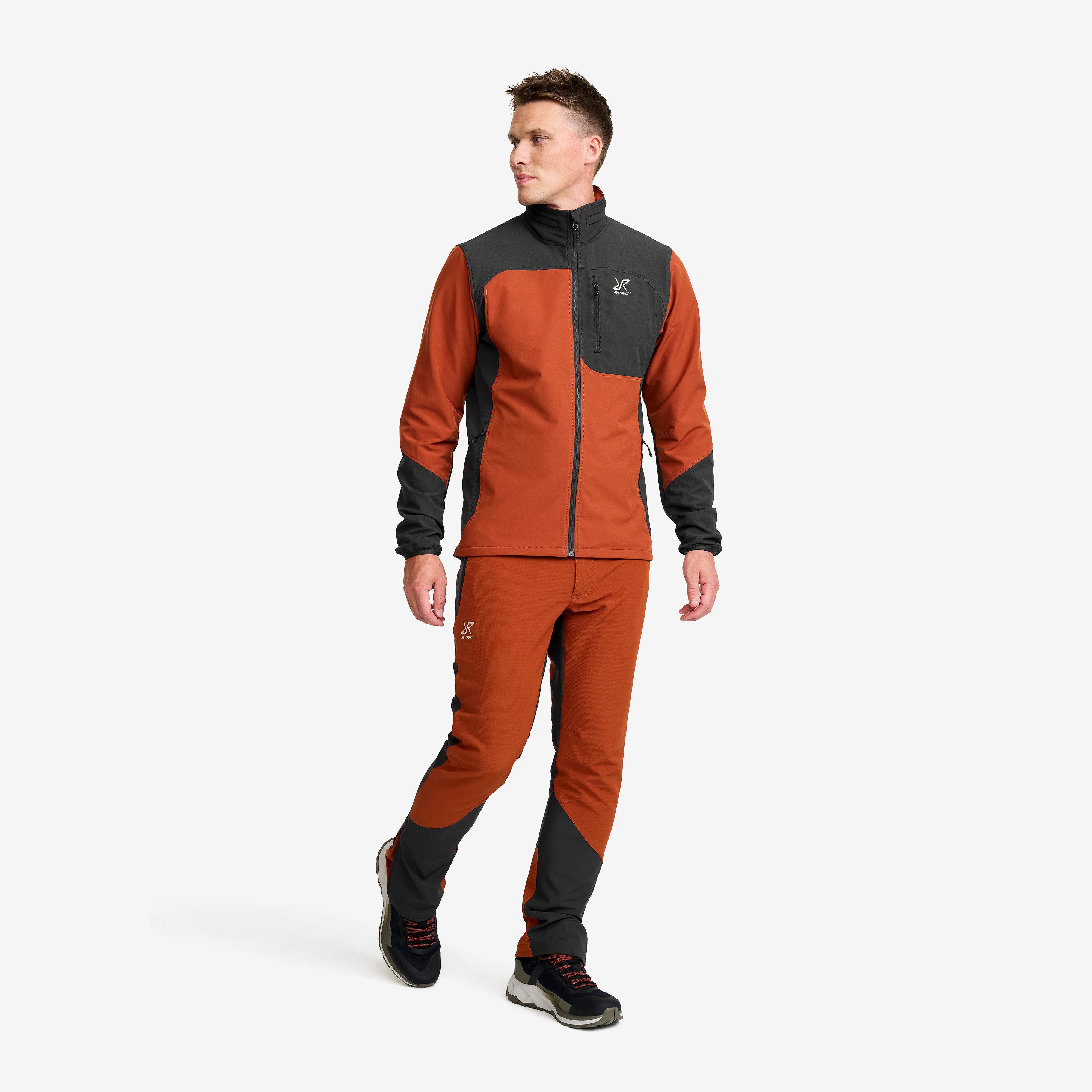 Ridge Trek Stretch Jacket Herre Rusty Orange/Anthracite