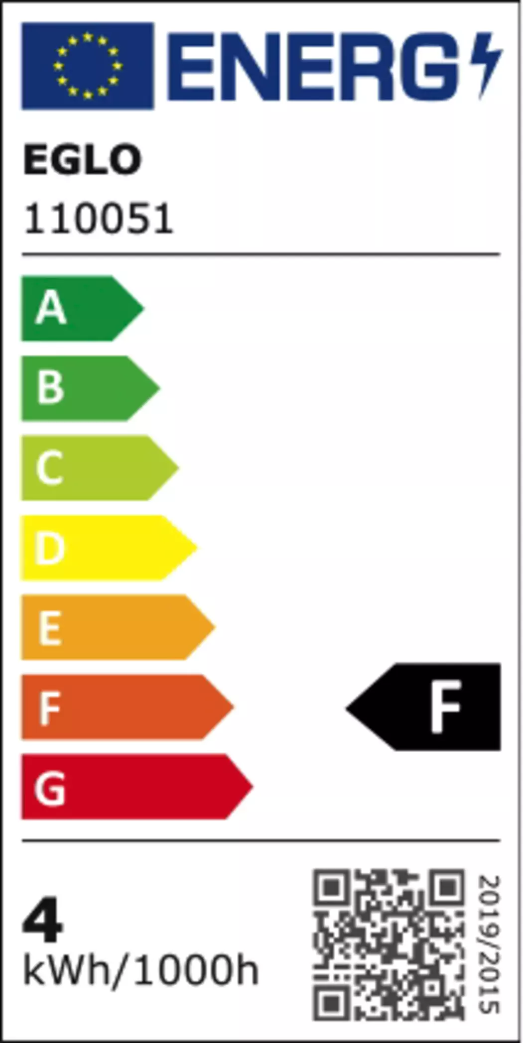 LED-Birnenform E27/4 Watt/Energie F