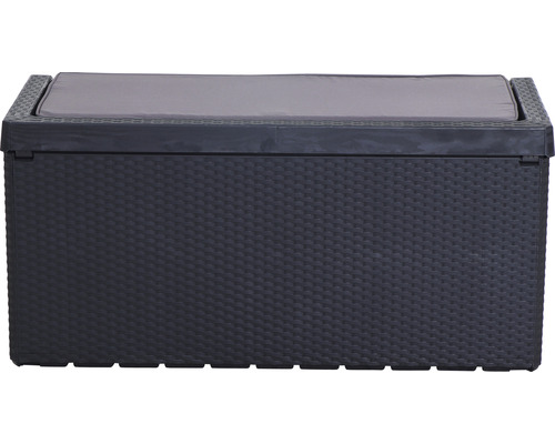 Kussenbox opbergbox 55 x 124 x 59 cm kunststof grijs