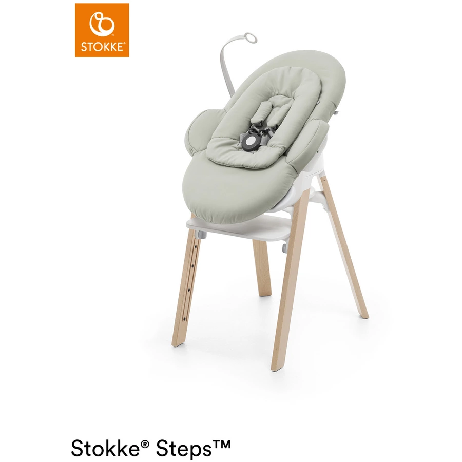 STOKKE® Steps™ Babywippe Soft Sage  White Chassis