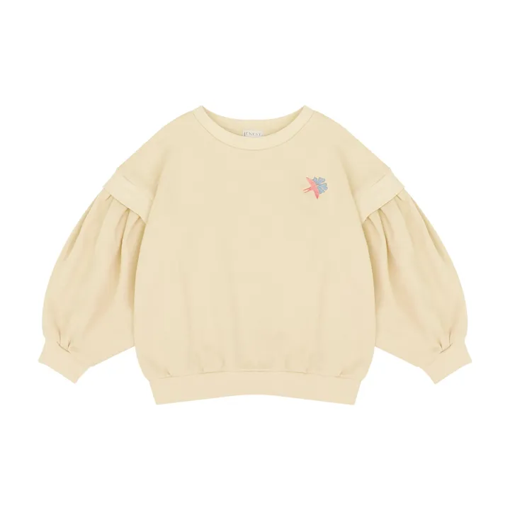 Jenest Sweat Manches Bouffantes Bird | Jaune pâle